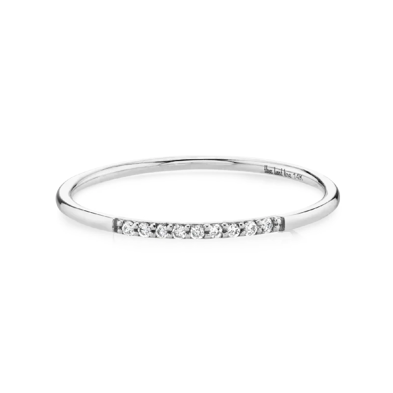 Partial Eternity Band - White Diamond / 14k White Gold