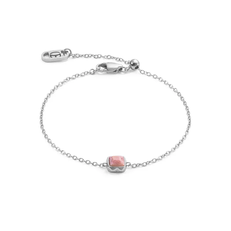 Colorful Friendship Bracelet-Coeur De Lion July Birthstone Rhodochrosite Bracelet