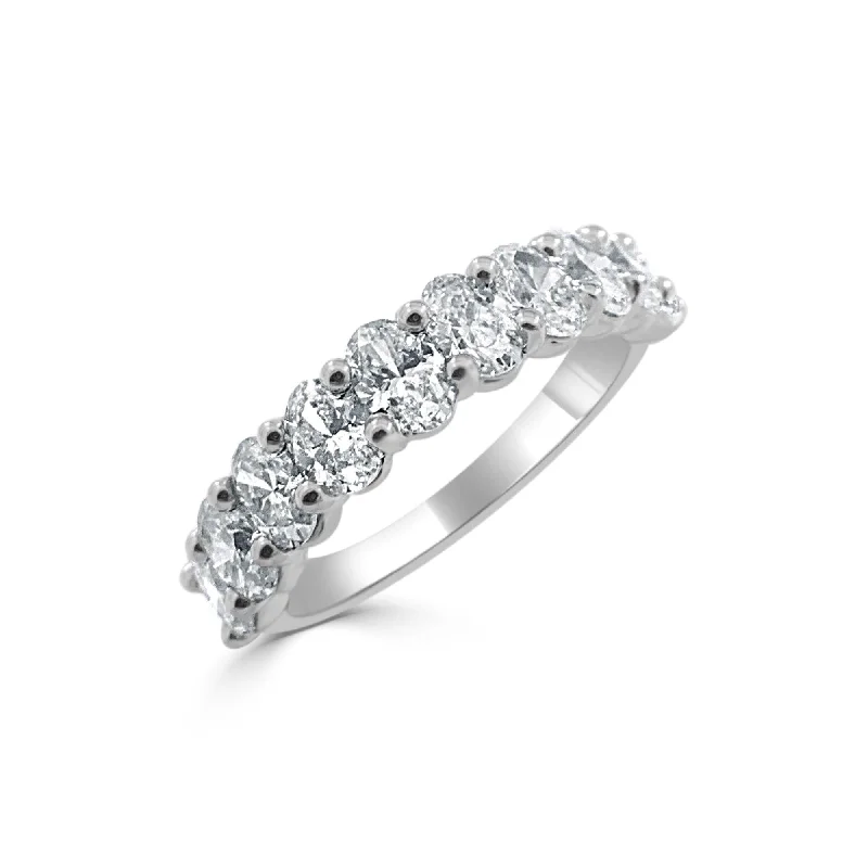 14k Gold & Oval-Cut Diamond Band