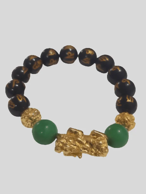 Modern Cuff Bracelet-Feng Shui Jade Good Luck Bracelet