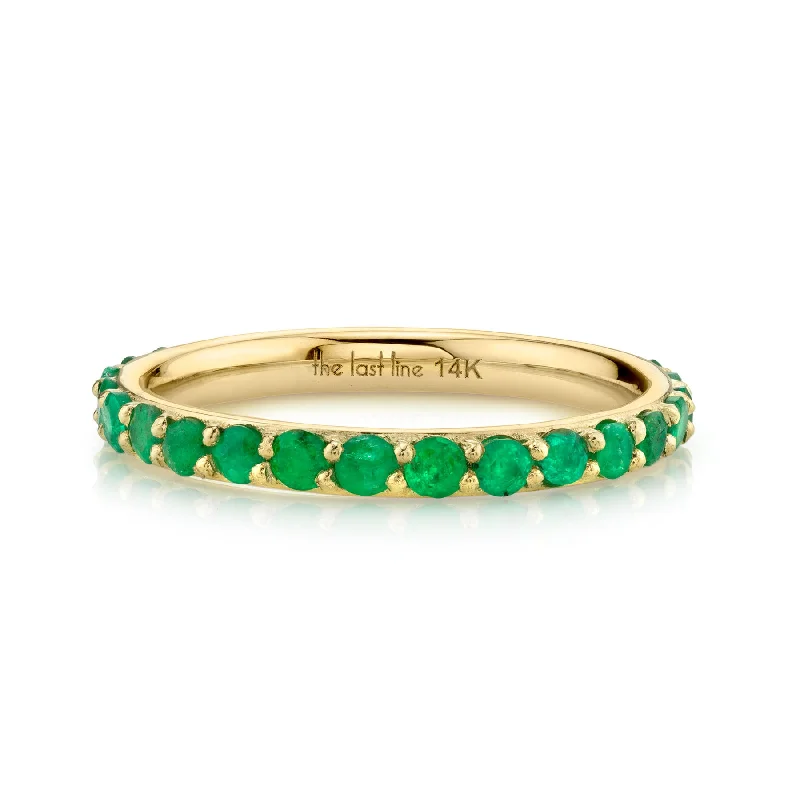 Biggie Eternity Band - Emerald / 14k Yellow Gold