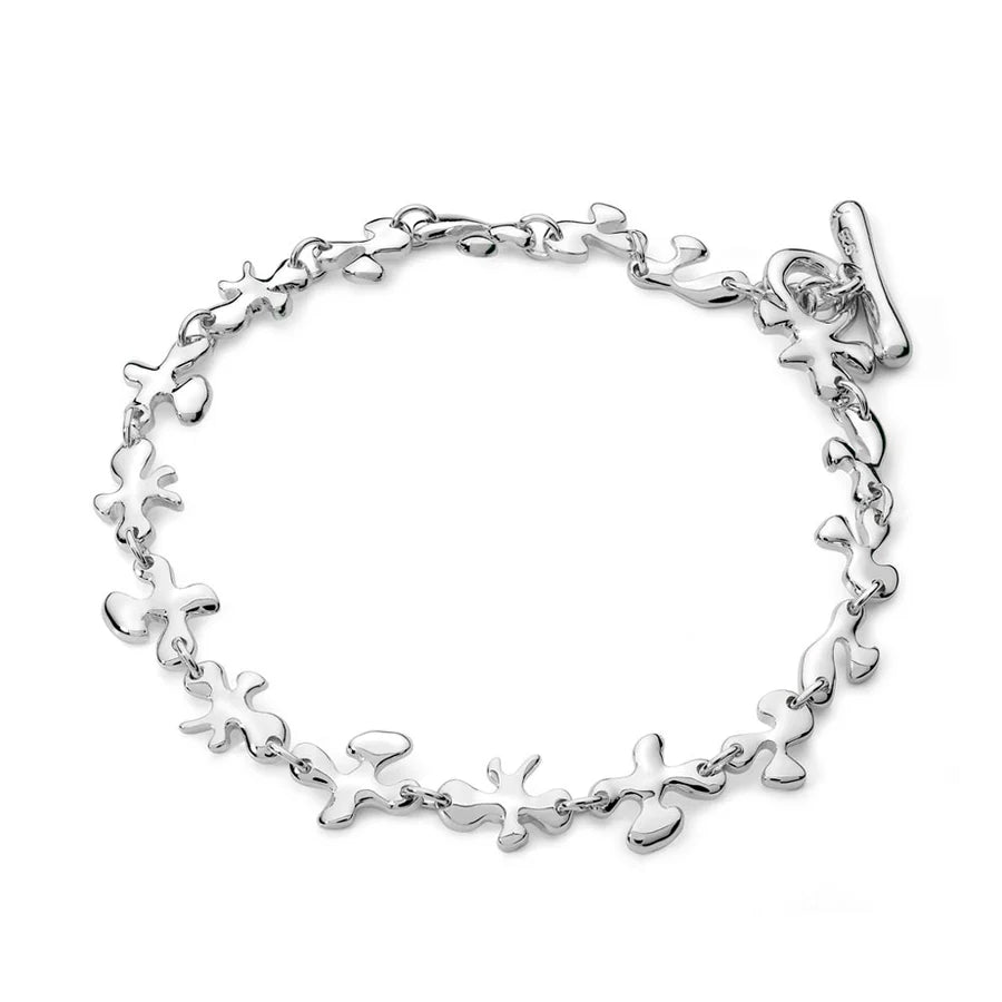 Leather Chain Bracelet-Lucy Q Sterling Silver Fine Splash Bracelet