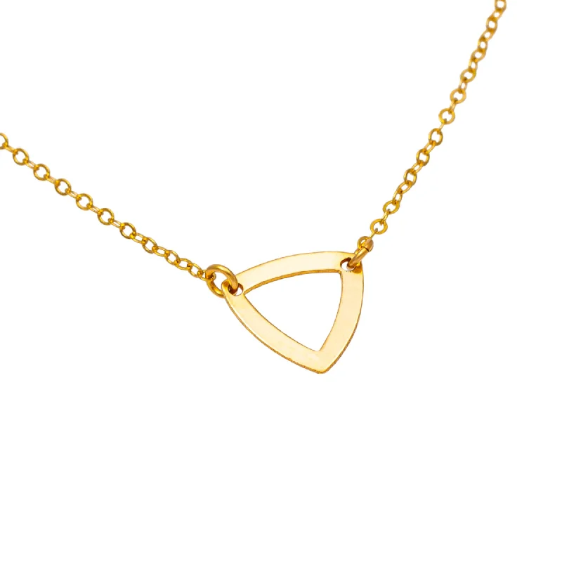 Elegant Heart Pendant Necklace-Outline Triangle Choker Necklace