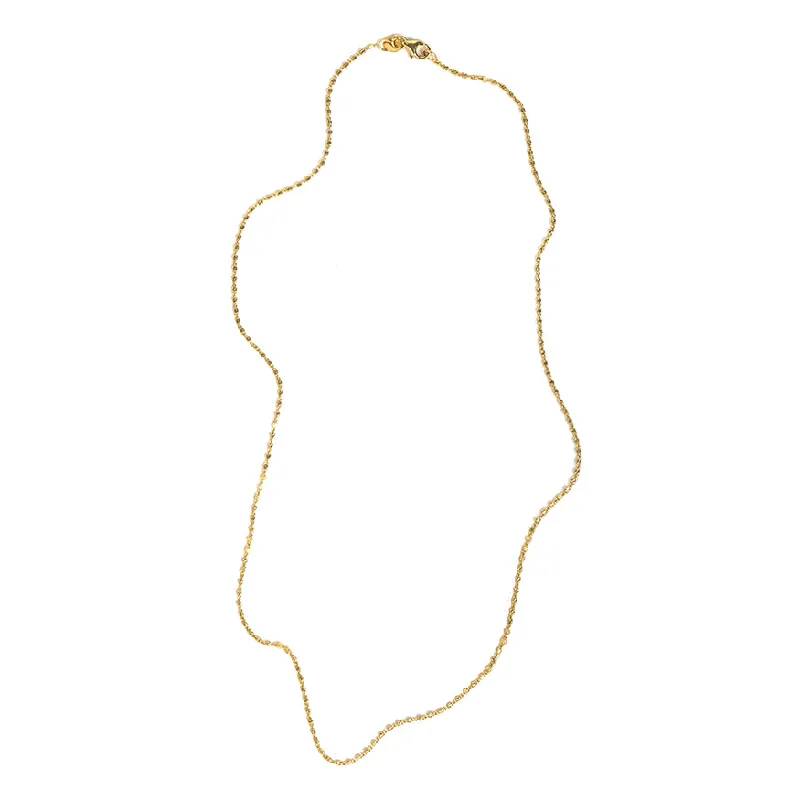 Silver Rope Chain Necklace-Fine Gold Nugget Chain