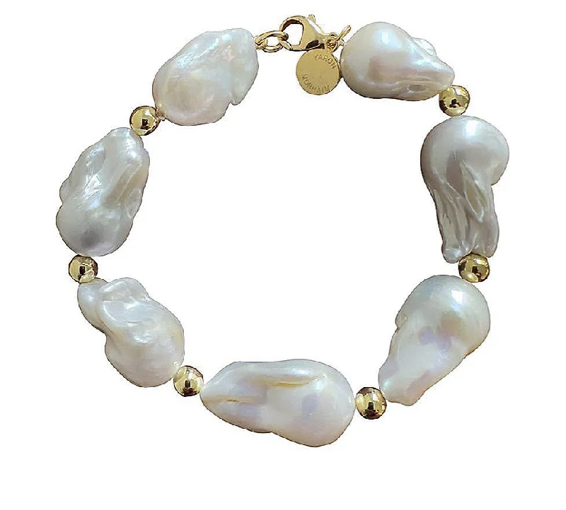 Charm Bracelet for Women-Yaron Morhaim Goldfill Spellbinder Baroque Pearl Bracelet