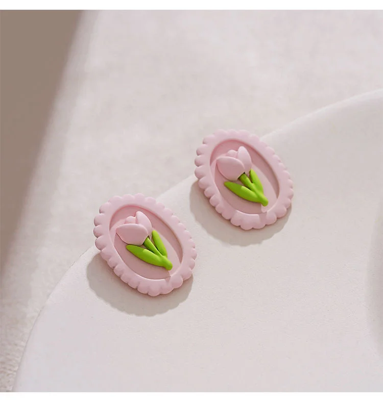 Pink Ear Studs