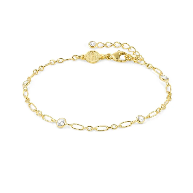 Colorful Leather Bracelet-Nomination Gold Plated Bella Figaro Chain Bracelet