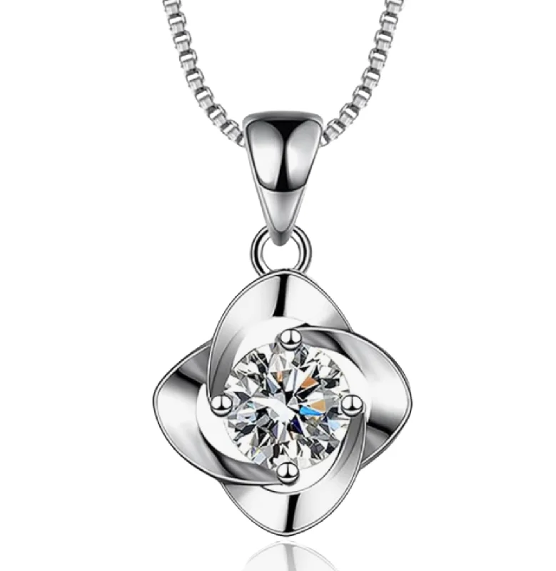 Bridal Chain Necklace-Orb Pendant Necklace | S925 | Moissanite