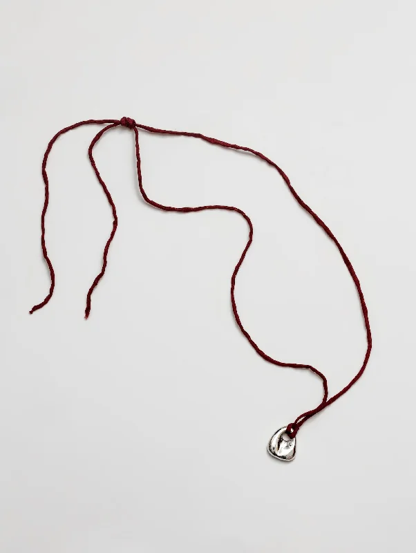 Long Diamond Necklace-Dion Necklace in Red