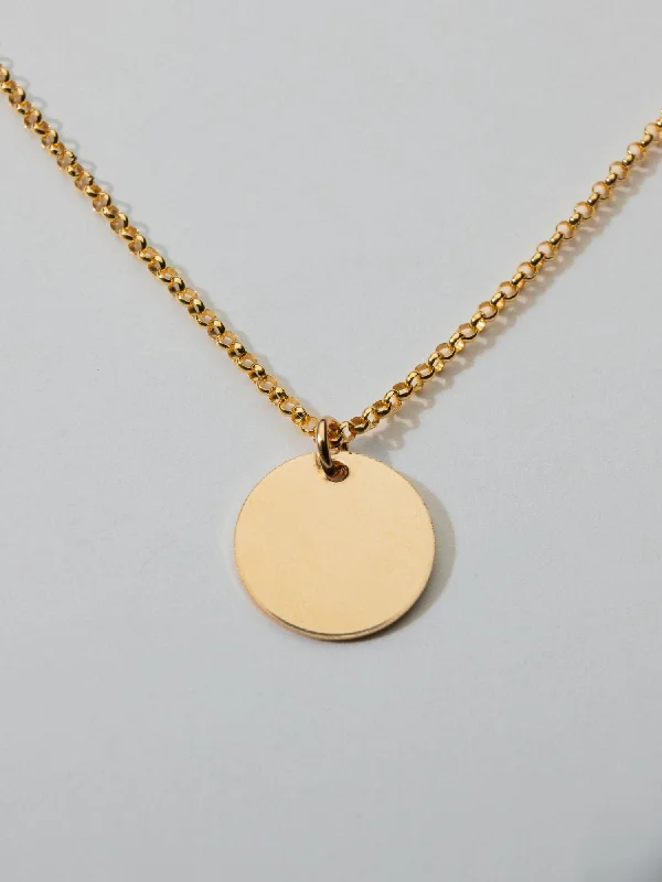 Luxury Diamond Necklace-Disc Necklace