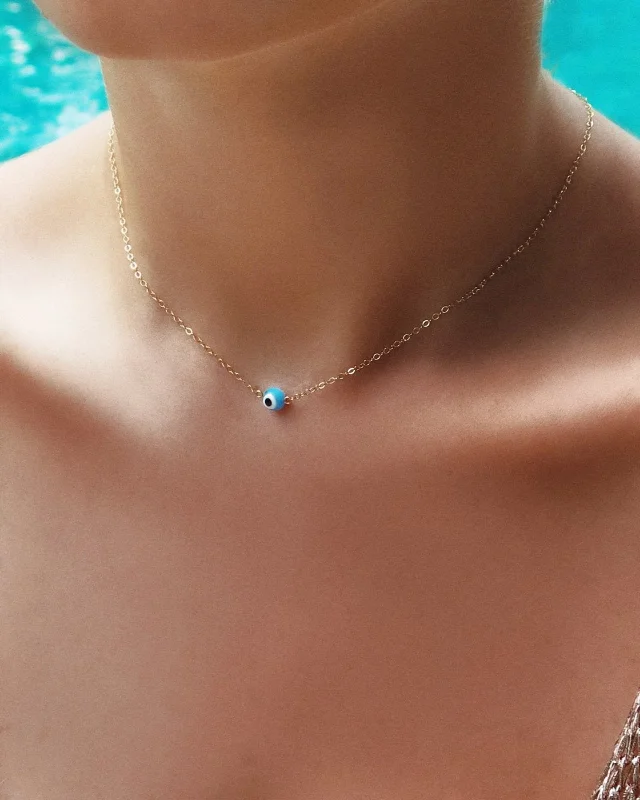 Trendy Choker Necklace-Evil Eye Necklace