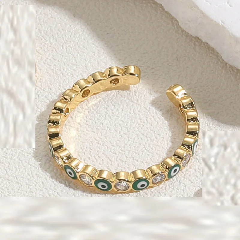 14K Real Gold-Dark Green Jz0051