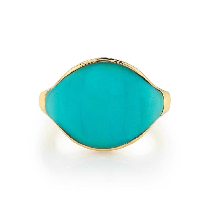 Signet Ring - Turquoise / 14k Yellow Gold