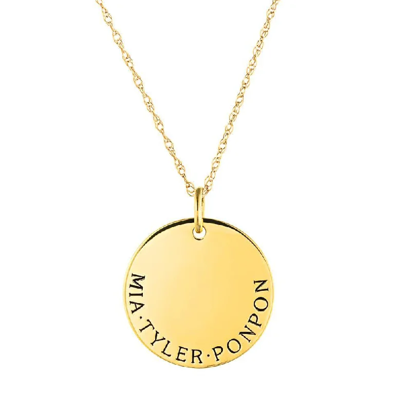 Classic Chain Necklace-Multi-Name Disc Necklace