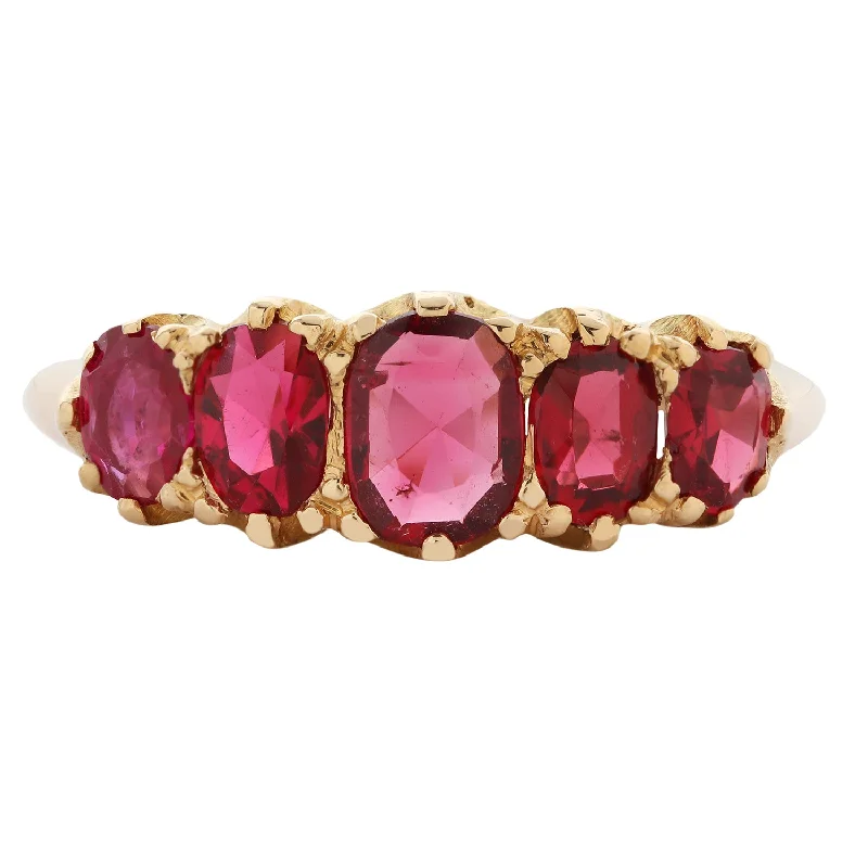 Victorian Ruby Quintet Ring