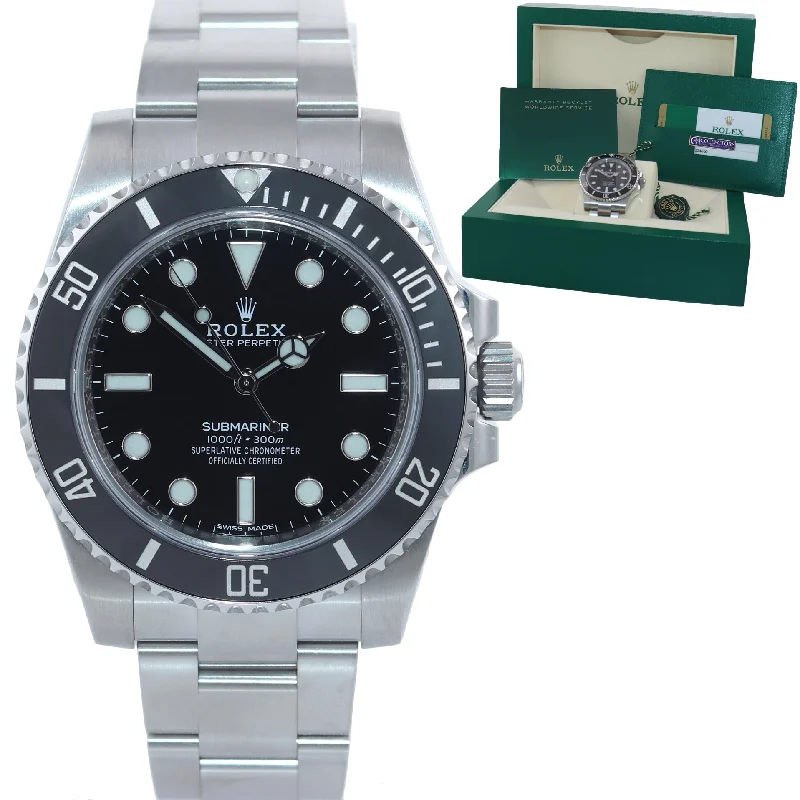 Waterproof Sport Watch for Swimming-2020 PAPERS Unnamed Rolex Submariner No Date 114060 Steel Black Ceramic Watch