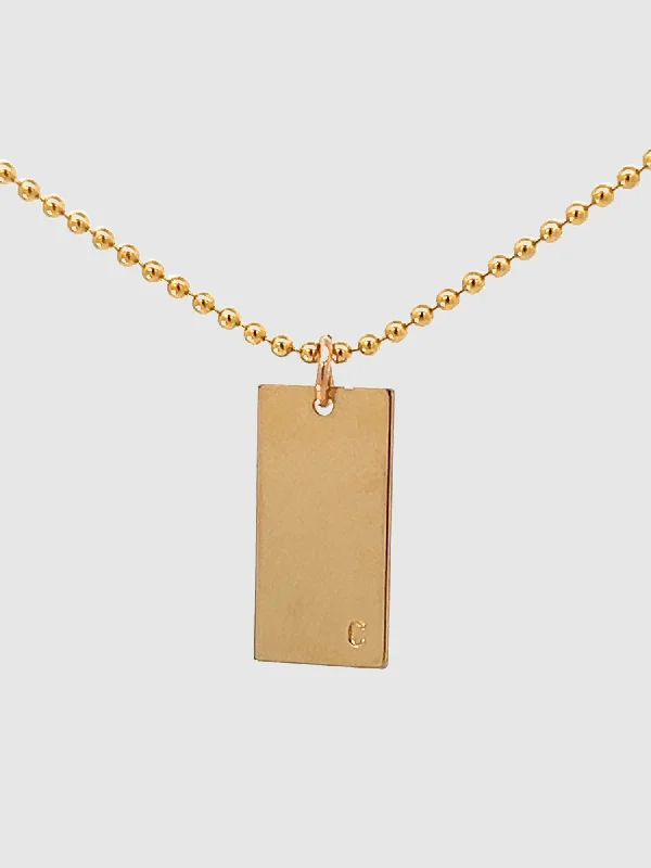 Rose Gold Necklace-Custom Dogtag Necklace