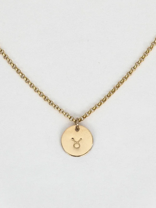 Multi-Layered Necklace-Zodiac Mini Disc Necklace