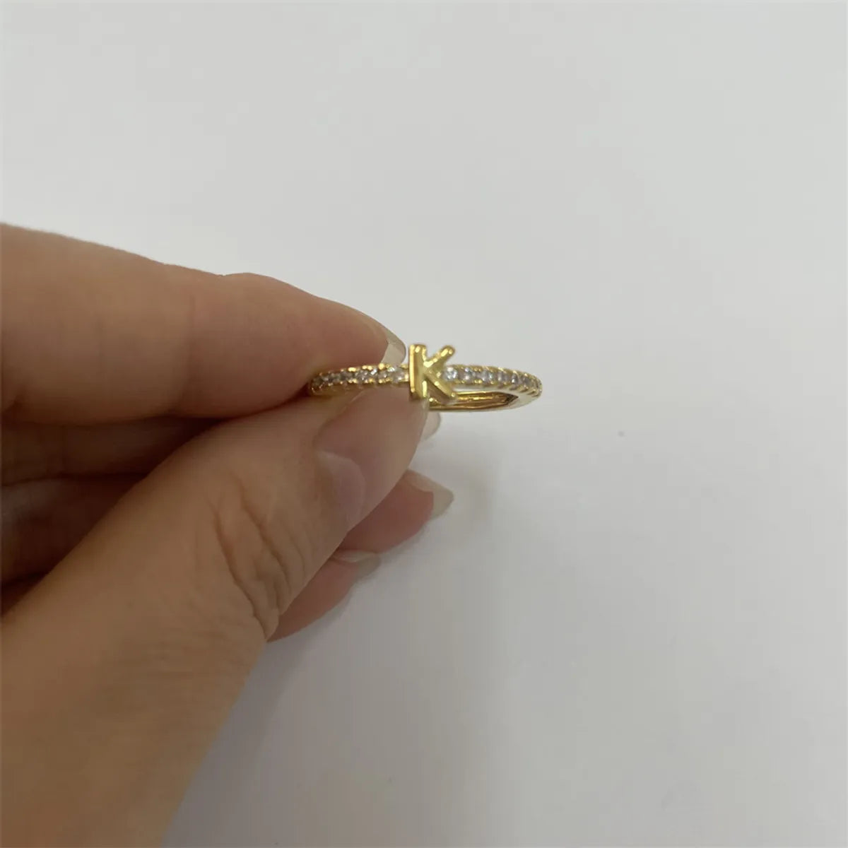 14K Real Gold-Letter K