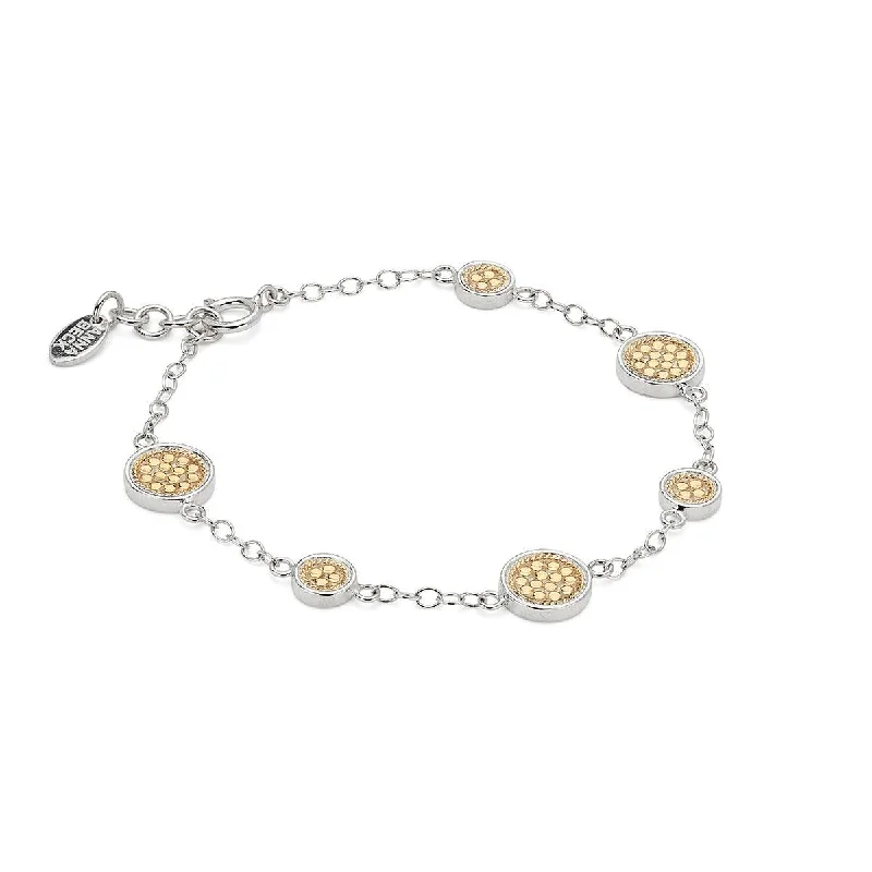 Gold Infinity Bracelet-Anna Beck Classic Station Bracelet - Gold & Silver