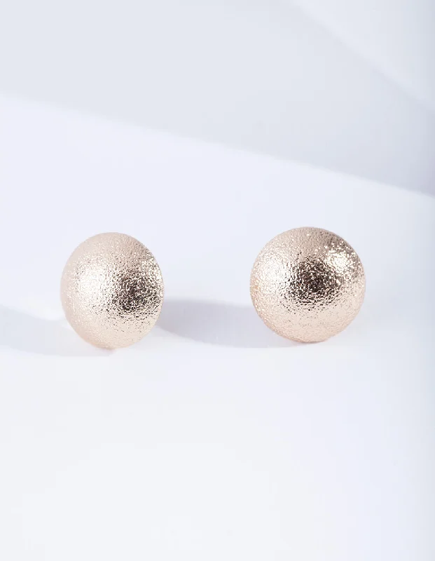 Handmade Beaded Earrings-Gold Sparkle Button Earrings