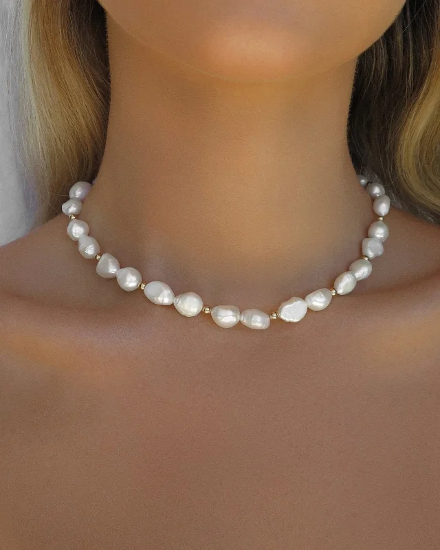 Luxury Diamond Necklace-Azalia Freshwater Pearl Necklace