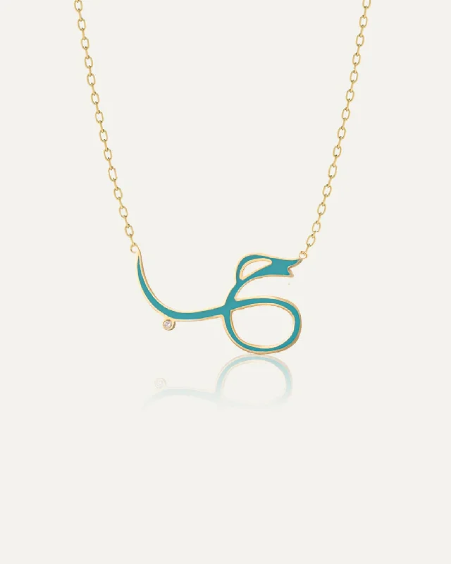 Silver Chain Necklace-The Enamel Hob Necklace