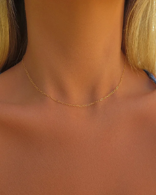 Silver Heart Necklace-Lena Choker