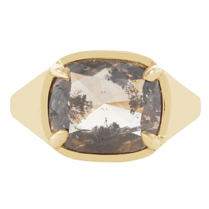 Speckled Diamond Empire Ring