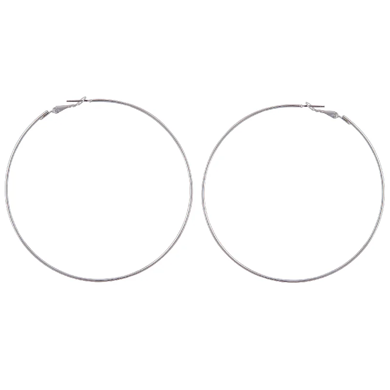 Petite Stud Earrings-Silver Super Hoop Earrings