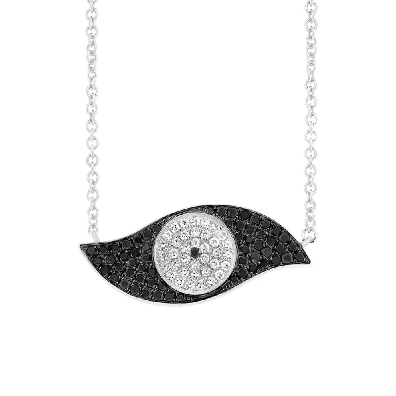 Fashionable Silver Necklace-Evil Eye Necklace