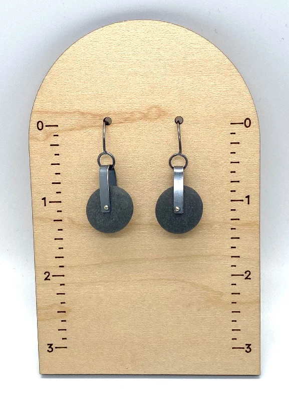 Geometric Silver Earrings-New Rivet Earrings