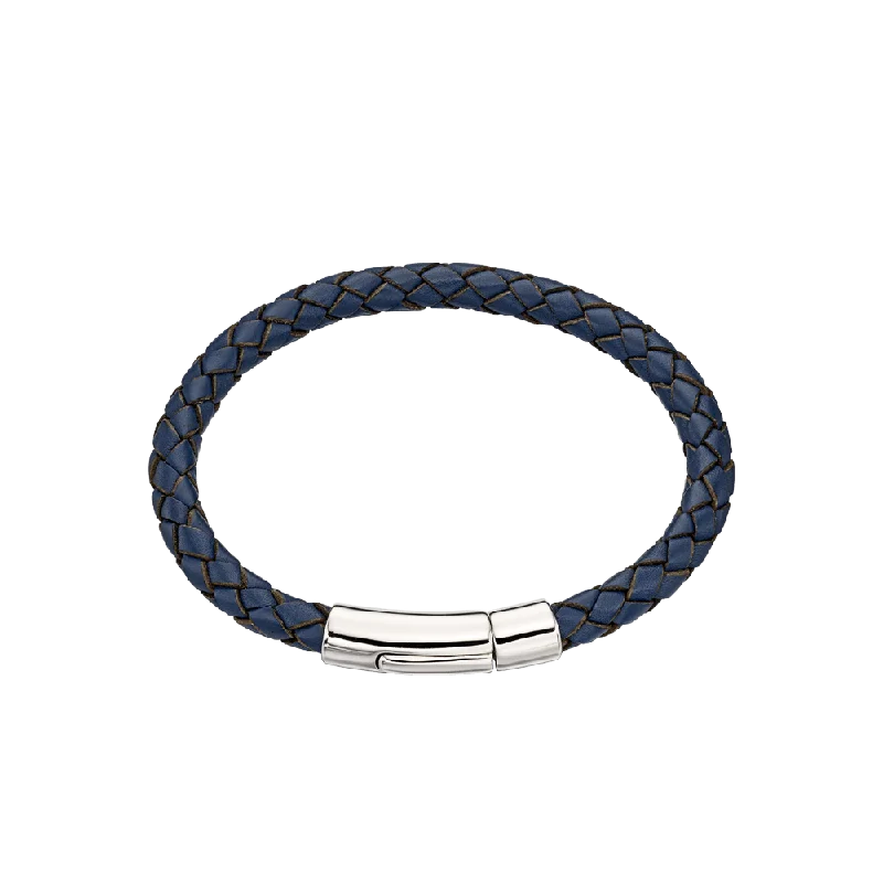 Boho Leather Bracelet-Little Star Andre-Boys Leather Bracelet - Blue