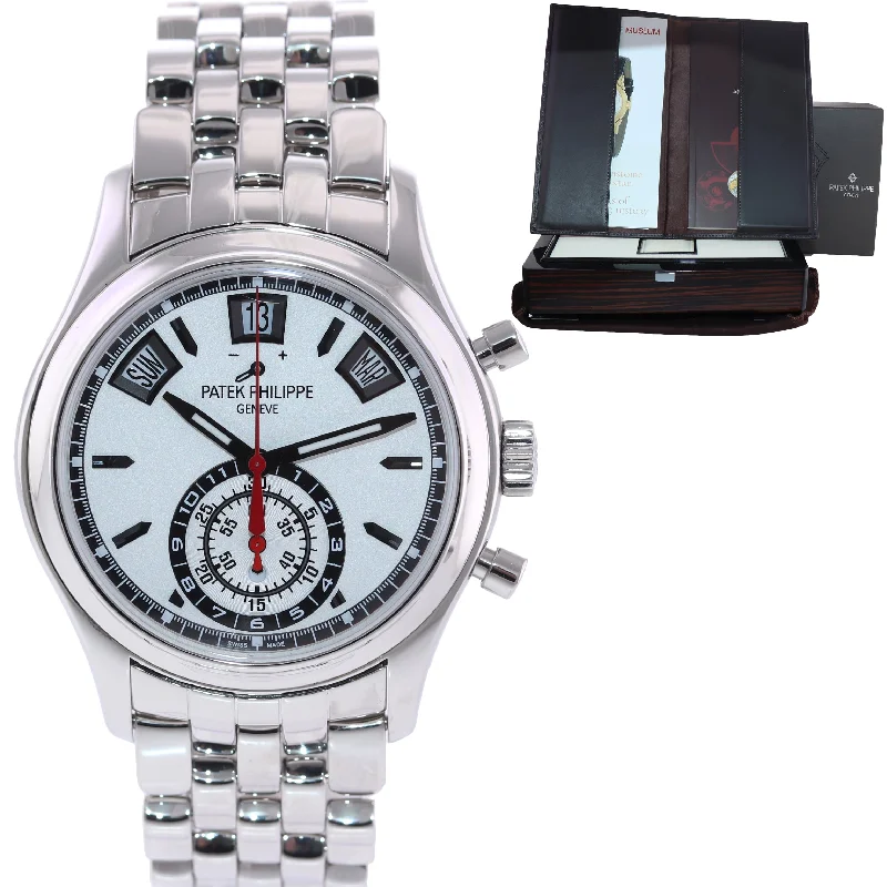 Men's Fashion Digital Watch-Patek Philippe 5960a Steel Chrono Annual Calendar 40.5mm Watch Box