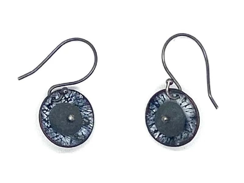 Cute Pearl Earrings-Domed Enamel & Rock Earrings