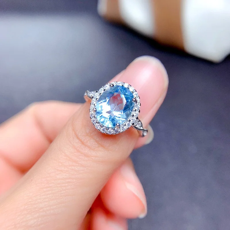 Sea Blue Diamond [White Gold Color]]