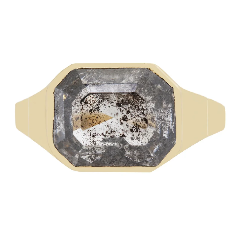 Stardust Diamond Signet Ring