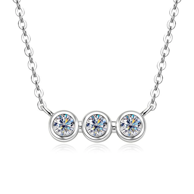 Sparkly Pendant Necklace-Constellation Parallel Necklace | S925 | Moissanite