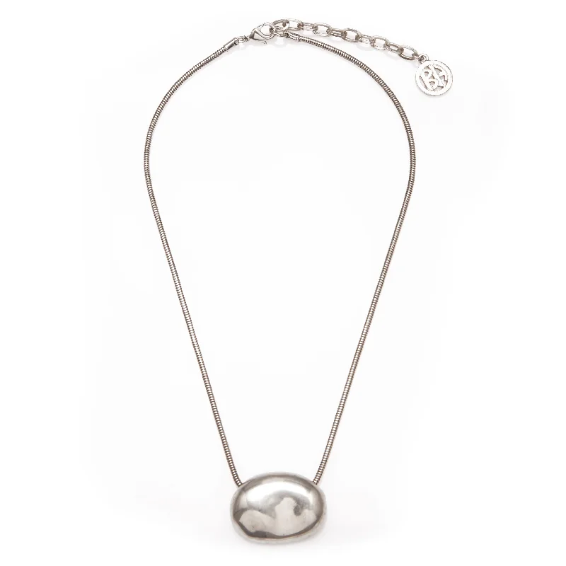 Silver Beaded Necklace-Gloria Necklace