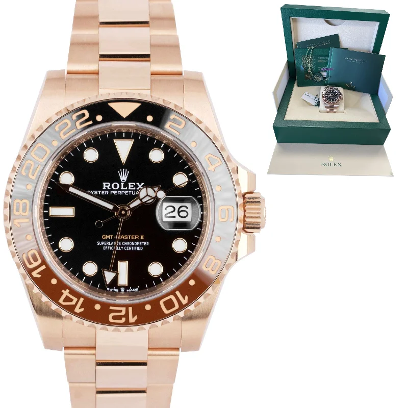 Smart Watch for Health Monitoring-FEB 22 2022 NEW Rolex GMT Master II Root Beer 18K Rose Gold 126715 CHNR Watch