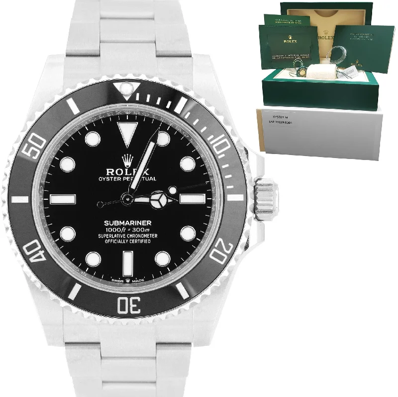 Fashionable Women's Watch with Gems-BRAND NEW FEB. 2022 Rolex Submariner 41mm No-Date Black Ceramic Watch 124060 LN