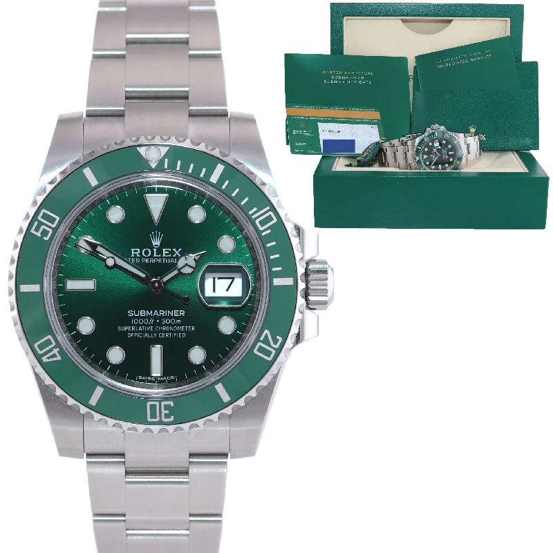 Smartwatch for IOS and Android-NEW 2020 PAPERS Rolex submariner Hulk 116610LV Green Ceramic Watch Box