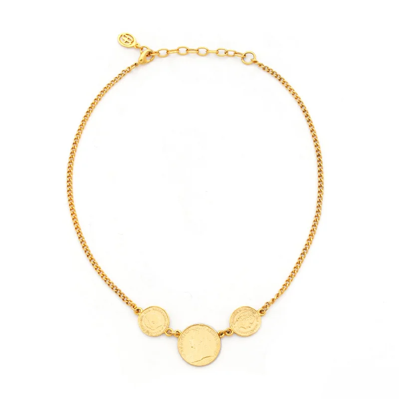 Vintage Gold Necklace-Aziza Necklace