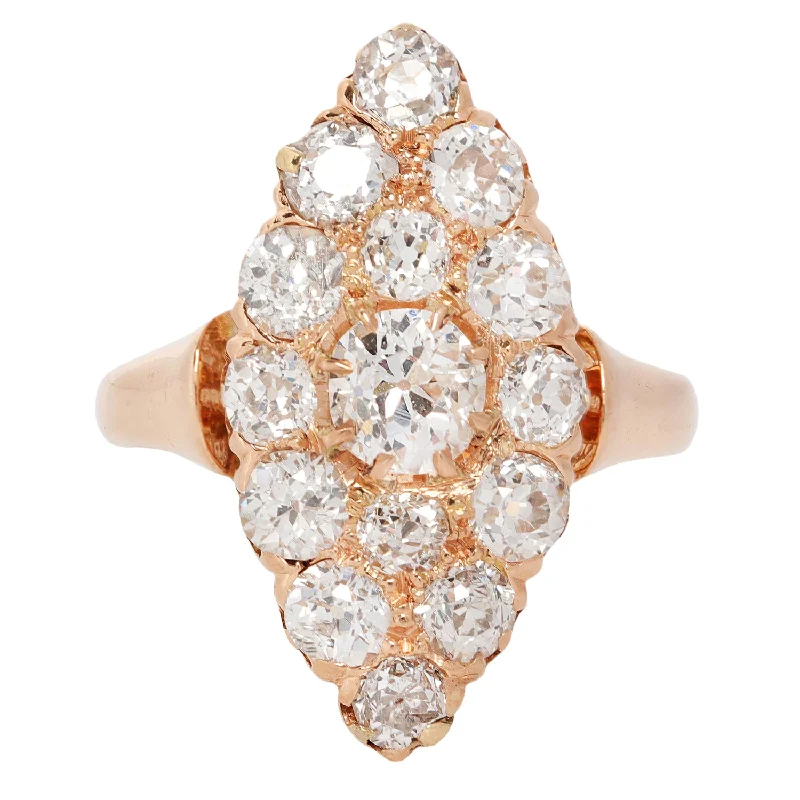 Victorian Diamond Navette Ring