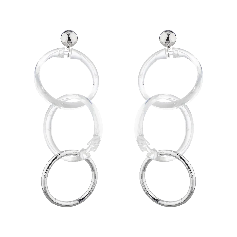 Glittery Hoop Earrings-VIVA LAS VEGAS EARRINGS