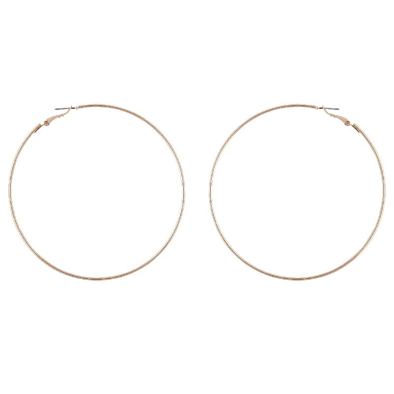 Party Earrings-Gold Super Hoop Earrings