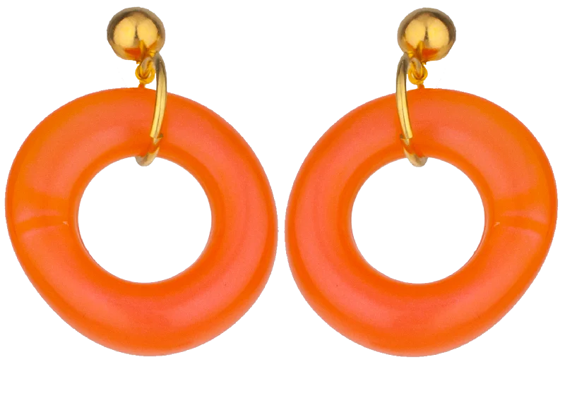 Fun Hoop Earrings-ORANGE SLICE EARRINGS