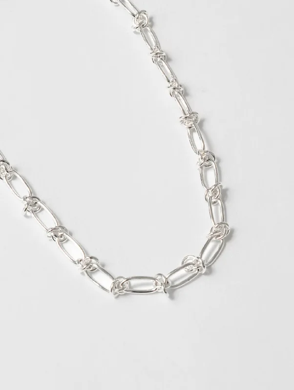 Designer Gold Necklace-Jordan Necklace in Silver