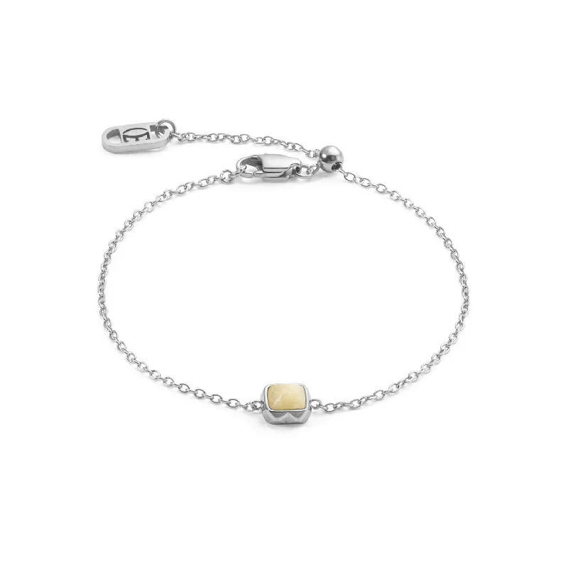 Simple Chain Bangle-Coeur De Lion November Birthstone Citrine Bracelet