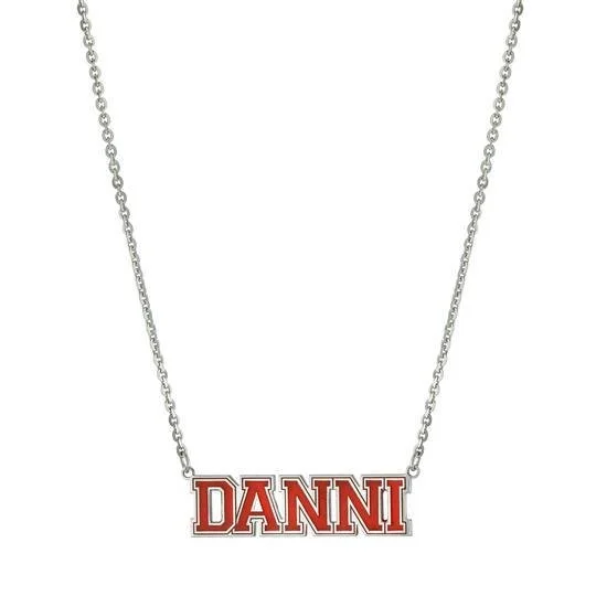 Stylish Layered Necklace-SS Enamel Name Necklaces